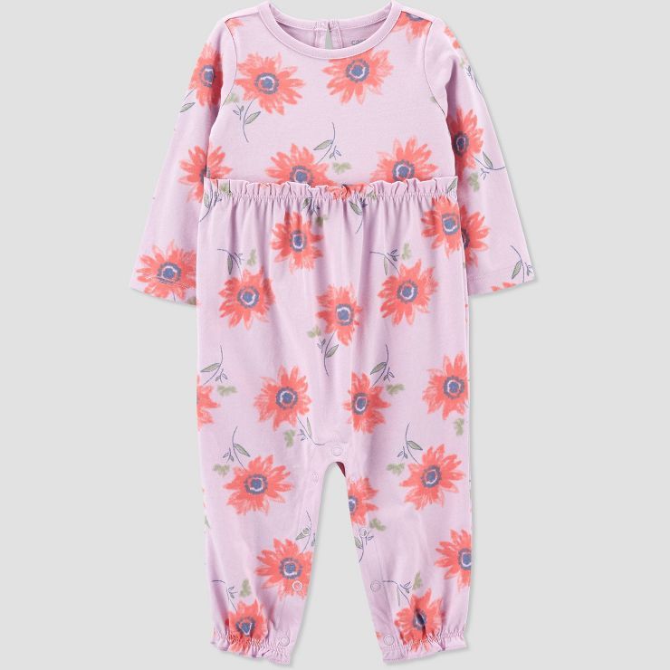 Carter's Just One You® Baby Girls' Sunflower Romper - Lilac Purple | Target