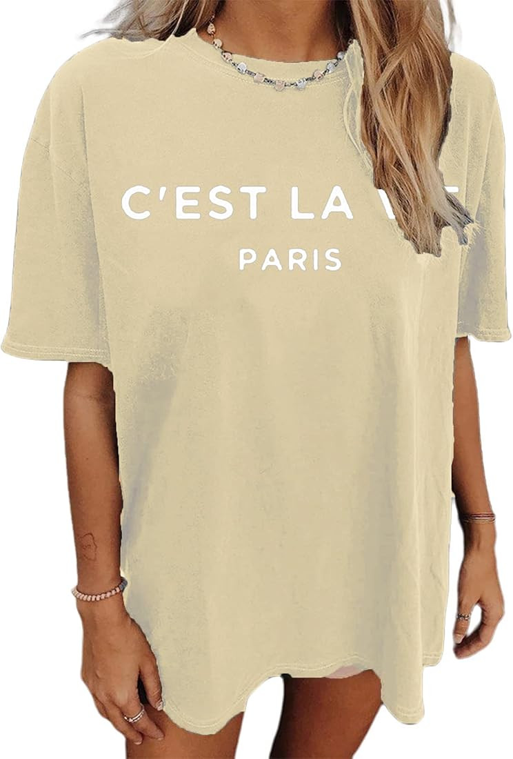 Zoyami Womens Oversized T Shirt Graphic Tee Casual Summer Loose Short Sleeve Top | Amazon (US)