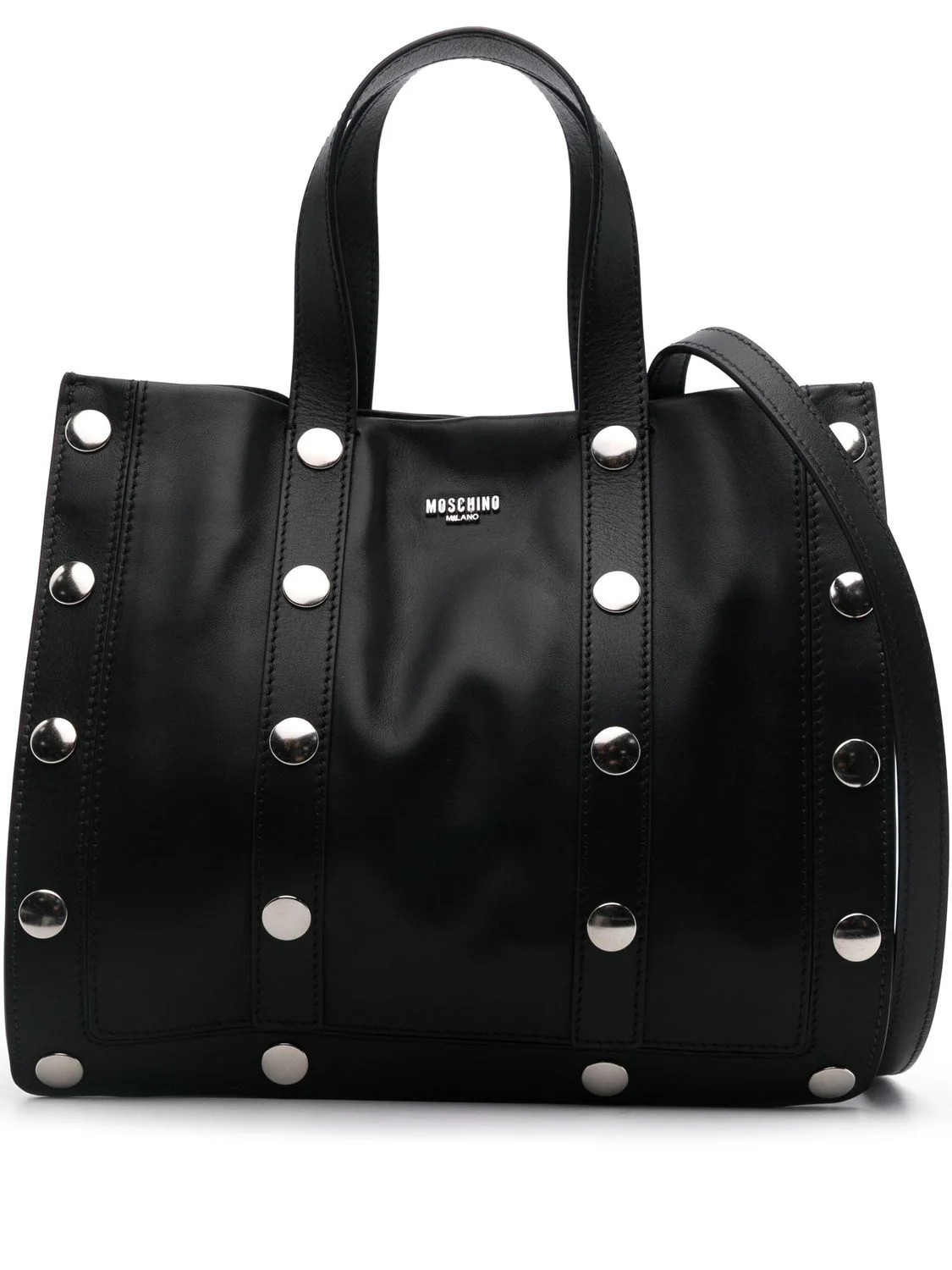 Moschino Couture Women's Moschino Studded Tote Bag in Black | 2427732880081555 Color Black | LOZURI