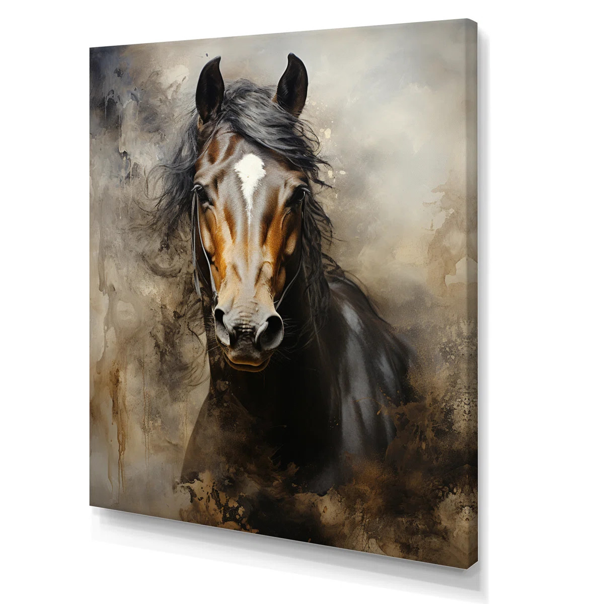 Balendran White Horse Equestrian Duality I - Horse Wall Art | Wayfair North America