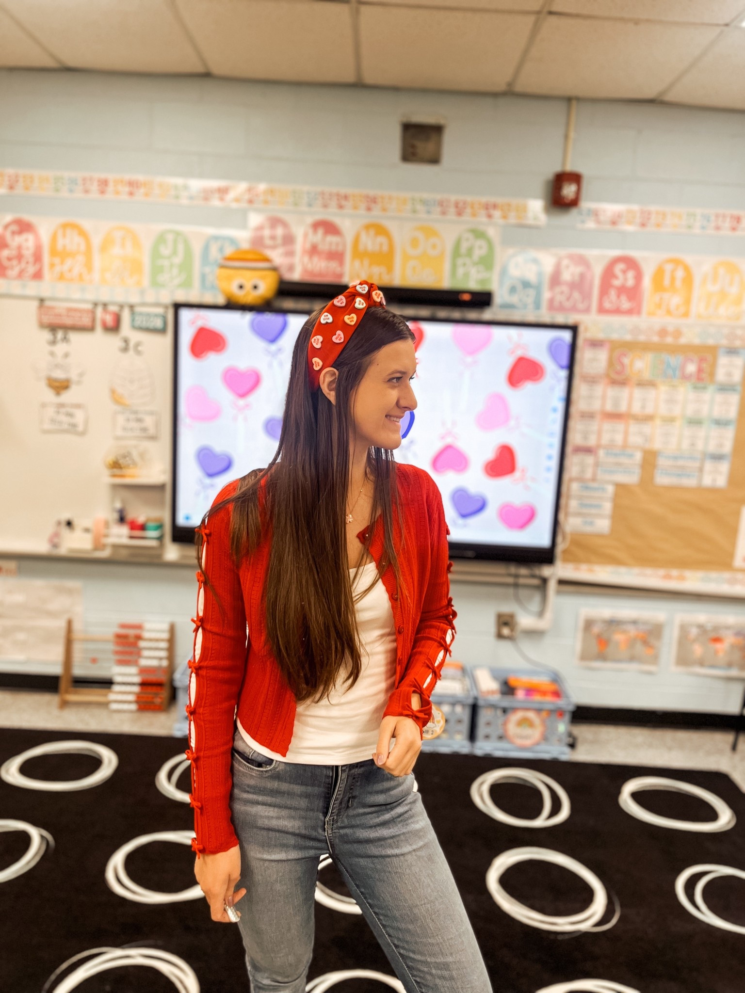 The cutest teacher outfit for Valentine’s Day! The perfect bow cardigan and cutest candy heart embellished headband!! 

#LTKSeasonal #LTKValentine #LTKootd
