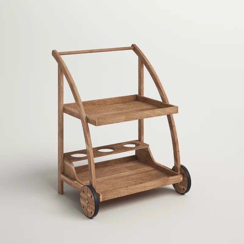 Lena Solid Wood Bar Cart | Wayfair North America