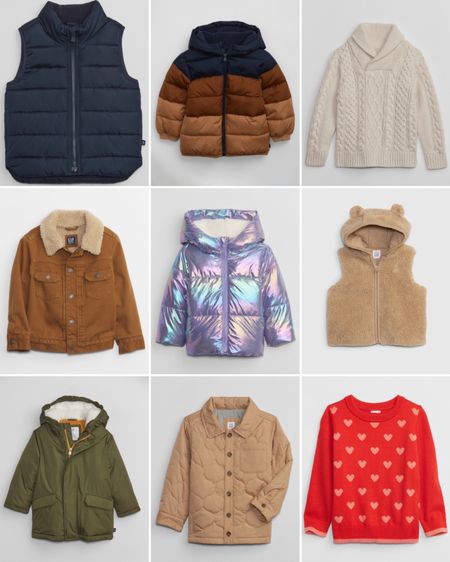 BabyGAP winter favorites all on major sale at Gap Factory! 

Baby, infant, toddler, boy, girl, neutral, gender, vest, puff, puffer, zip, up, color, block, knit, sweater, fisherman, cable, cotton, corduroy, tan, beige, camel, Sherpa, lined, iridescent, metallic, jacket, coat. Bear, ear, eared, hooded, parka, green, quilted, heart, green, affordable, on, sale, price, deal, deals, early, black, Friday, winter, cold, weather, comfy, warm, snow, gear, clothes, Christmas, gift, gifts, guide, 

#LTKbaby #LTKsalealert #LTKCyberWeek