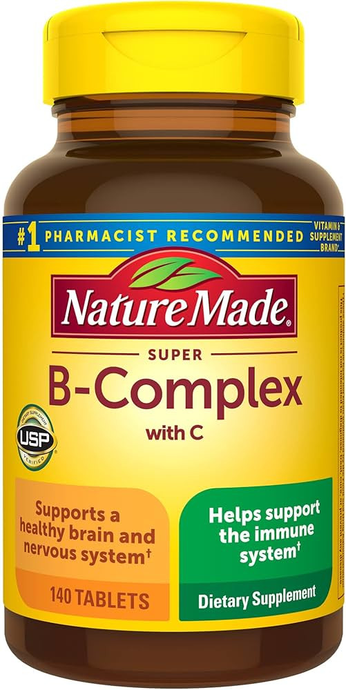 Nature Made Super B Complex with Vitamin C and Folic Acid, Dietary Supplement for Immune Support,... | Amazon (US)