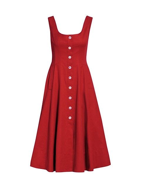 Loretta Button Front Midi Dress | Saks Fifth Avenue
