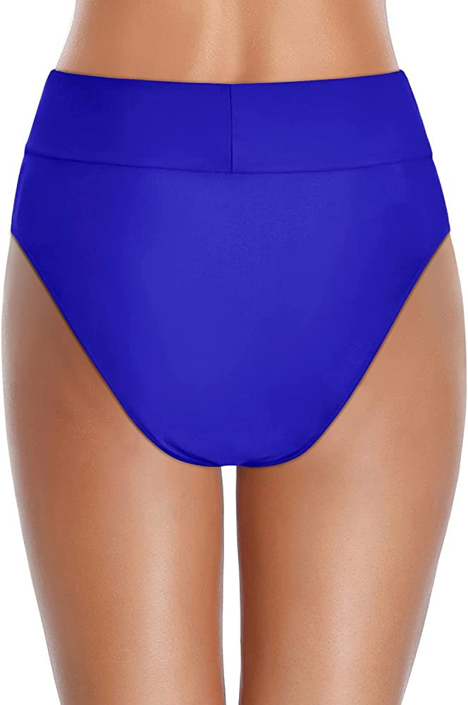 Tempt Me Women's High Waisted High Cut Bikini Bottom Crossover V Cut Bathing Suit Swim Bottom | Amazon (US)