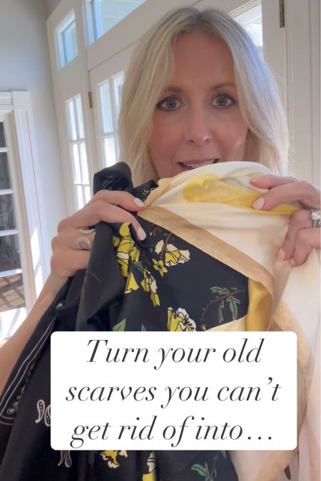 Turn your scarves into a cute top! So fun to create a new look using an old scarf you’re hanging on to! 

#LTKOver40 #LTKBeauty #LTKStyleTip