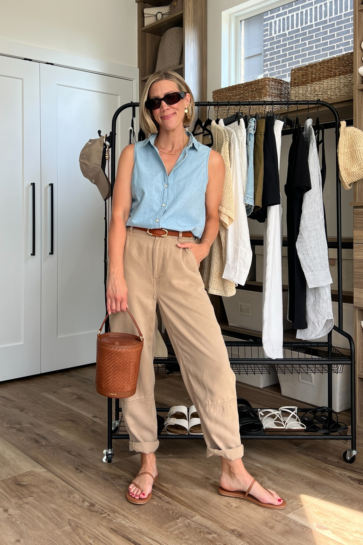 Wearing 2 tencel pants, medium button-up, small belt, sandals tts


#LTKStyleTip #LTKFindsUnder100 #LTKFindsUnder50