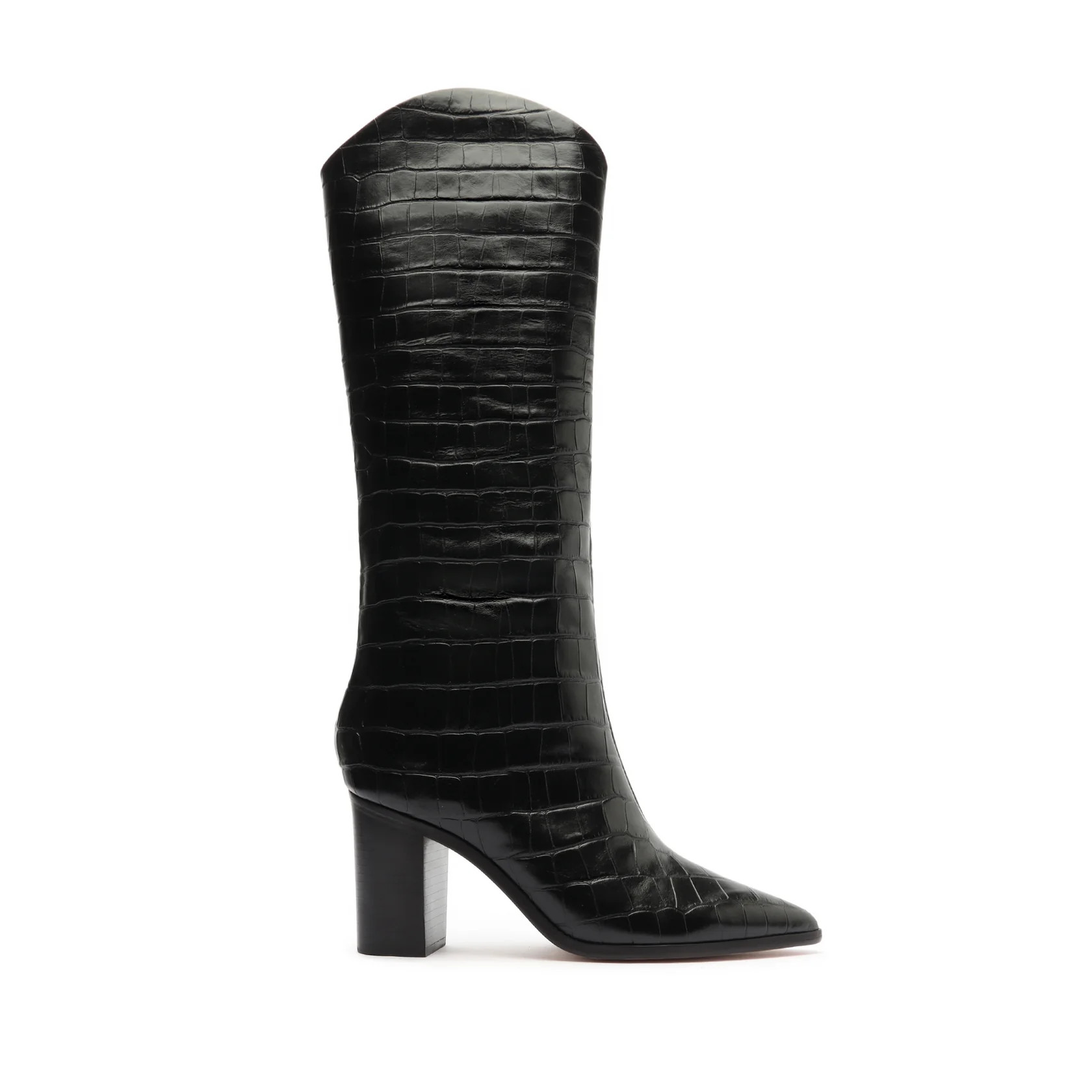 Maryana Block Wide Crocodile Boot | Schutz Shoes (US)