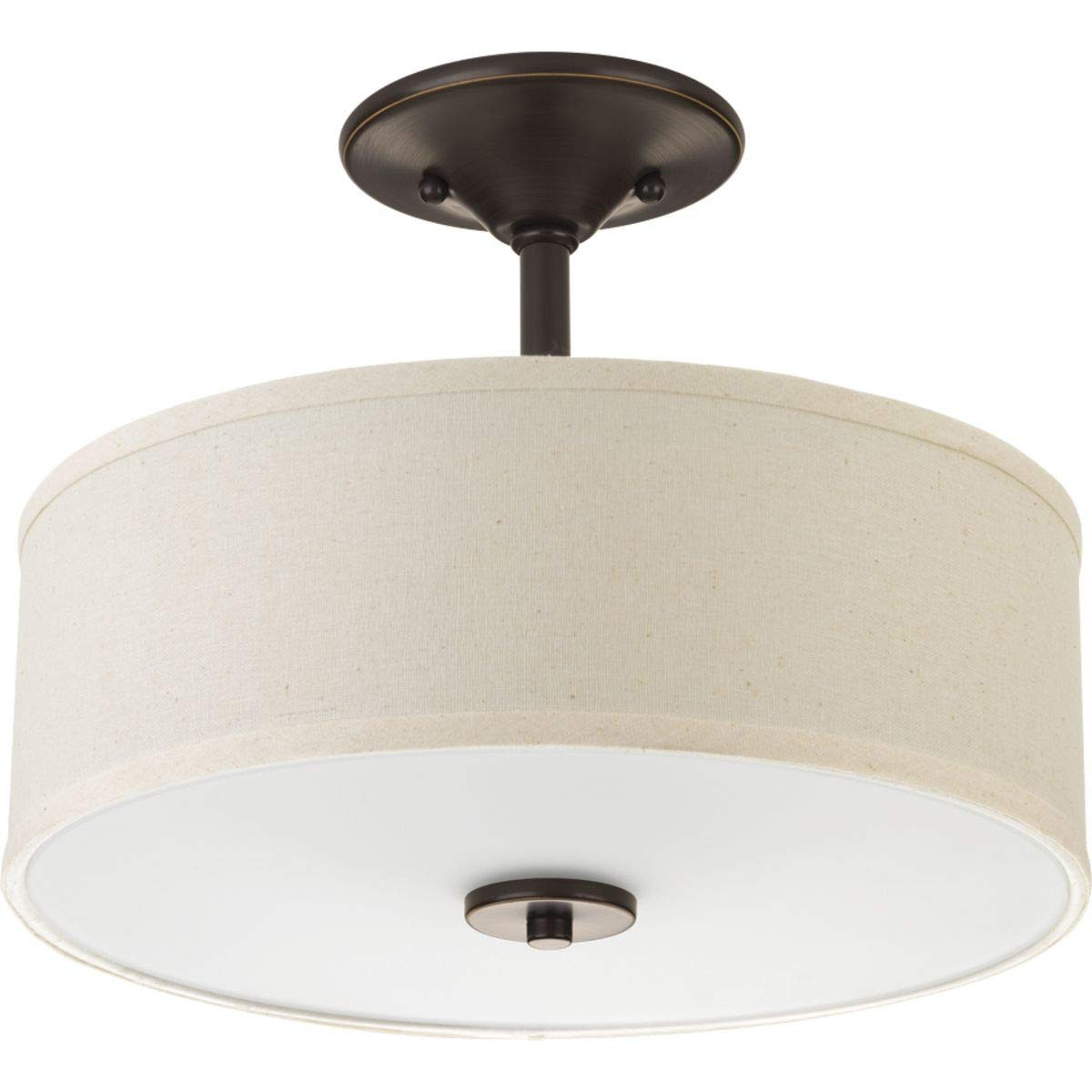 Progress Lighting P3712-20 Inspire Close-to-Ceiling, 13” diameter|10-1/8” height, Off-White L... | Amazon (US)