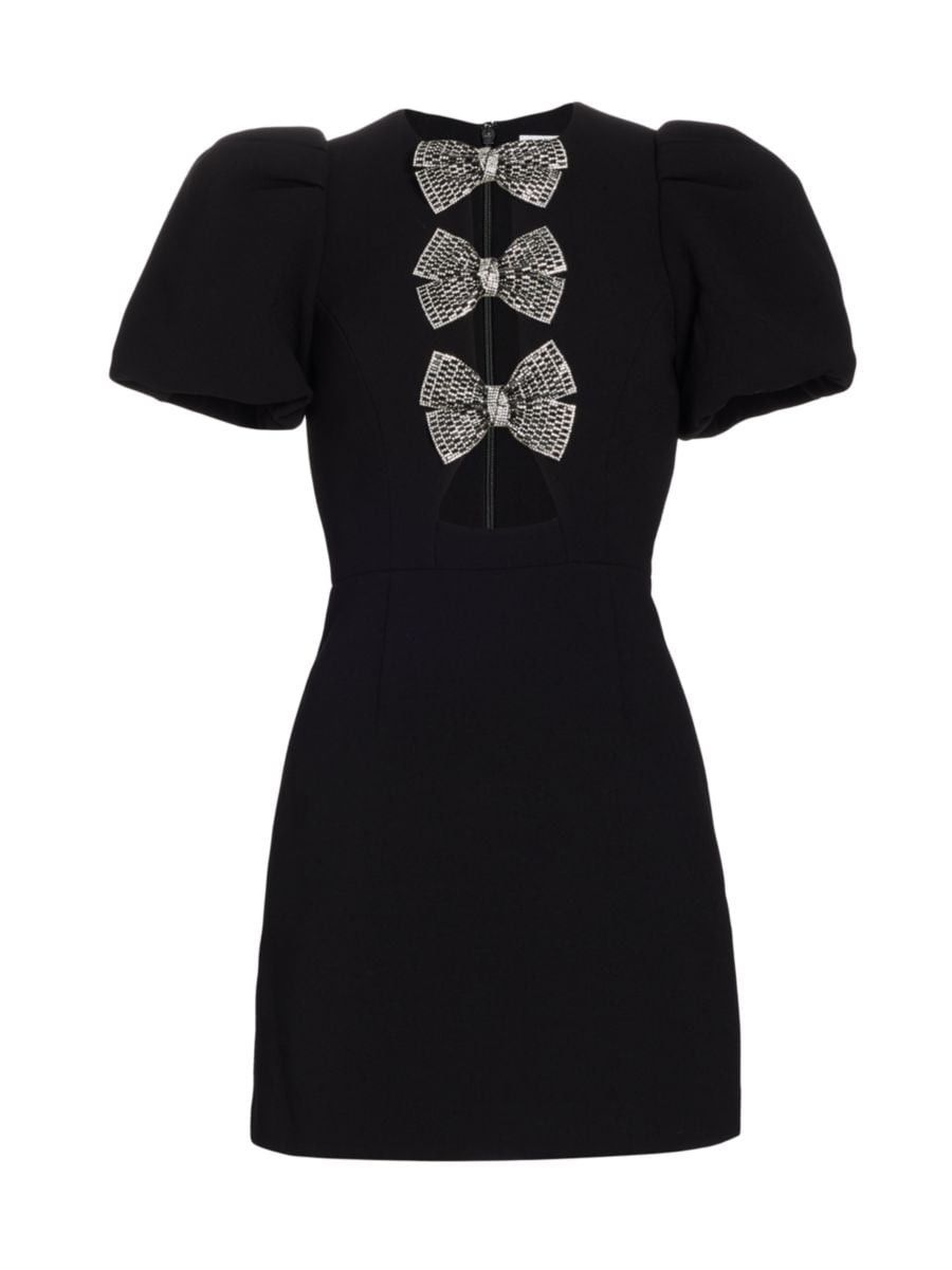 Yvonne Crystal Bow Minidress | Bow Dress | Bow Dress Dupe #LTKwedding #LTKHolidays | Saks Fifth Avenue