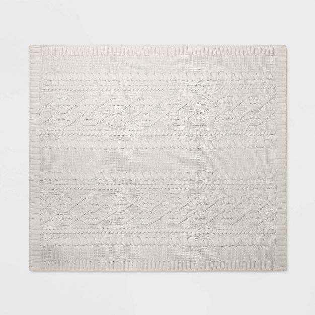 Cable Knit Chenille Throw Blanket - Threshold™ | Target