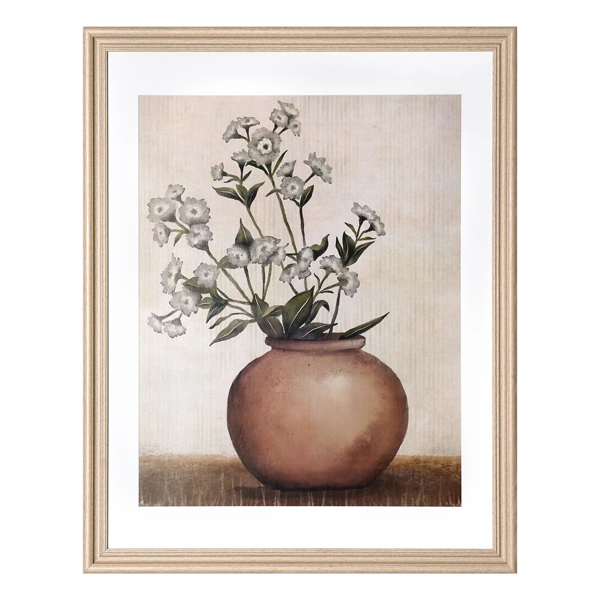 Crystal Art Gallery Traditional Botanical Framed Print, Neutrals | Walmart (US)