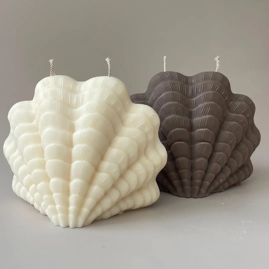 Large Clam Shell Candle: Decorative Vegan Soy Wax Candle - Etsy | Etsy (US)