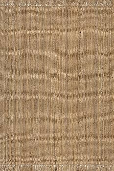 Nuloom Daniela Natural, 7'6" x 9'6", Handmade, Jute, Tassel, Soft and Textured, High Traffic, Sta... | Amazon (US)