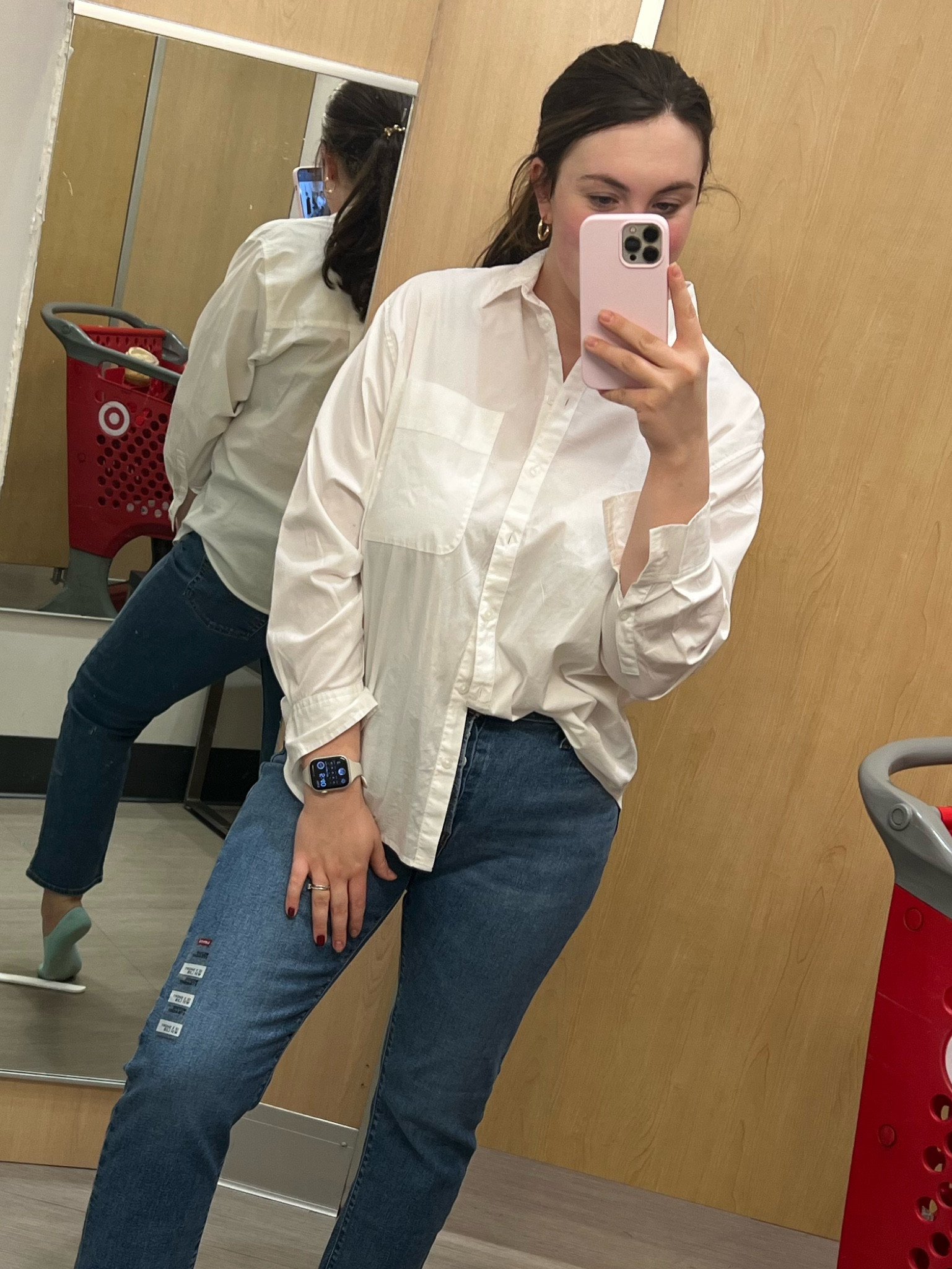 Boyfriend shirt, women’s style, target style, neutral fashion 

#LTKunder50