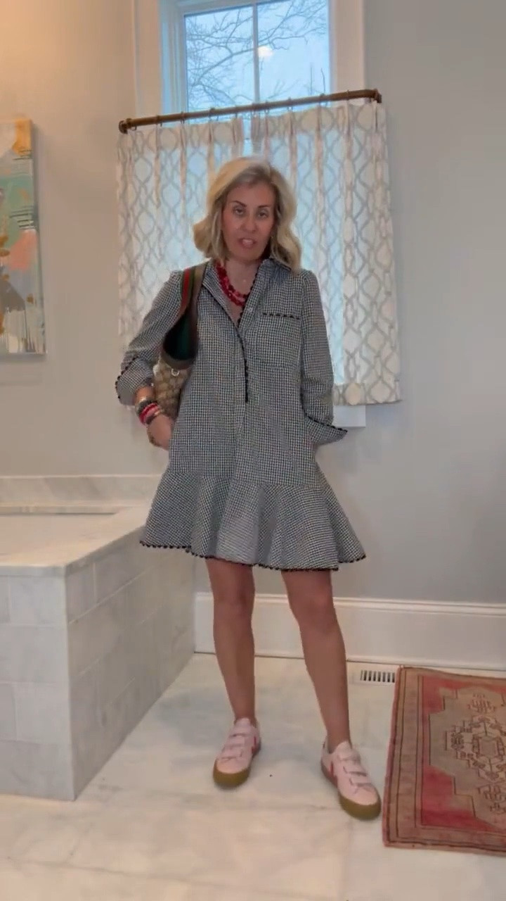Obsessed with this dress! Pop the collar, add the jewels, add sneaker or heel and done & done! 

Dress - xs
Sneaker - 8

#LTKmomlife #LTKdayinmylife #LTKOver40