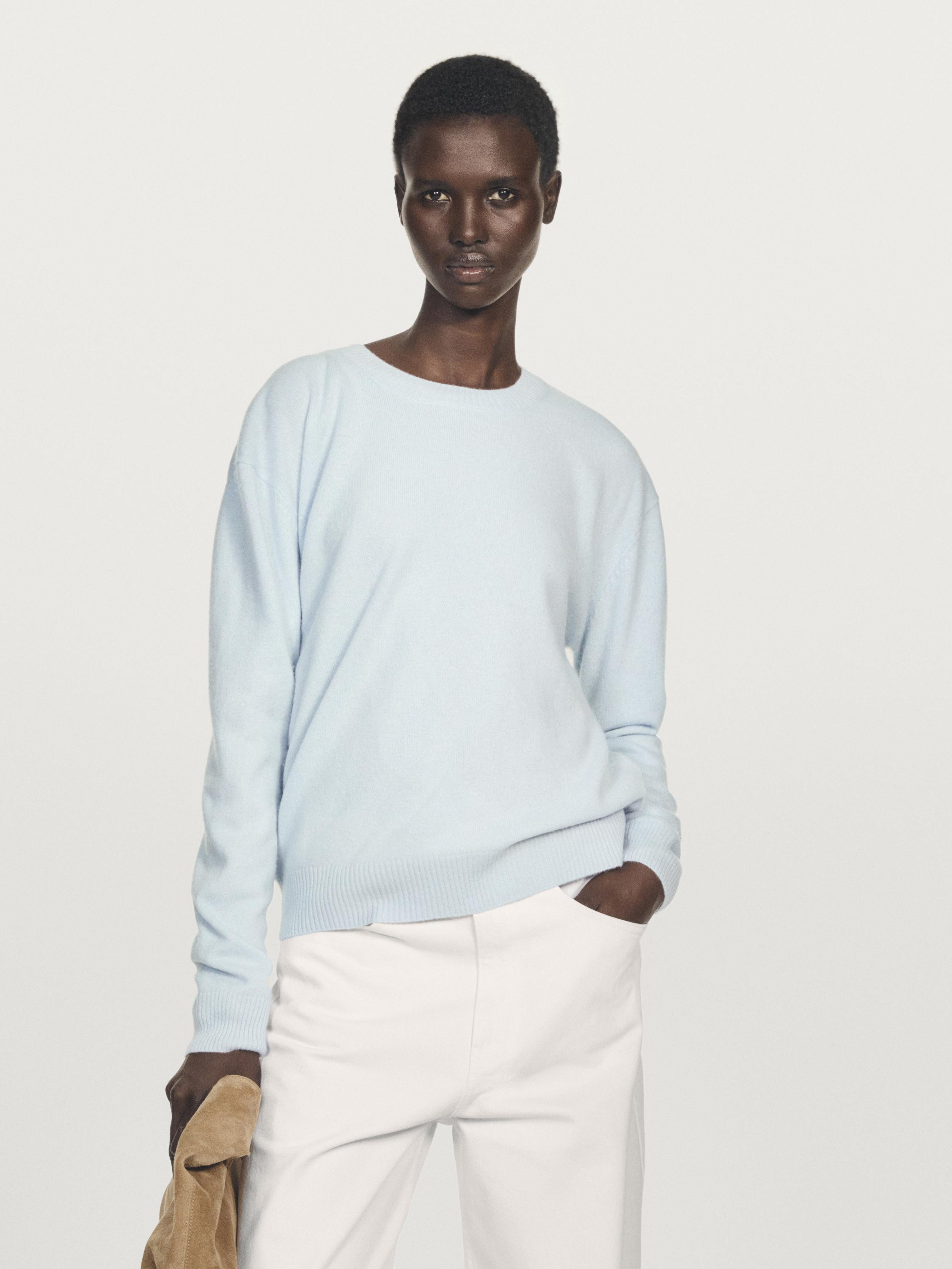 100% cashmere crew neck sweater | Massimo Dutti UK