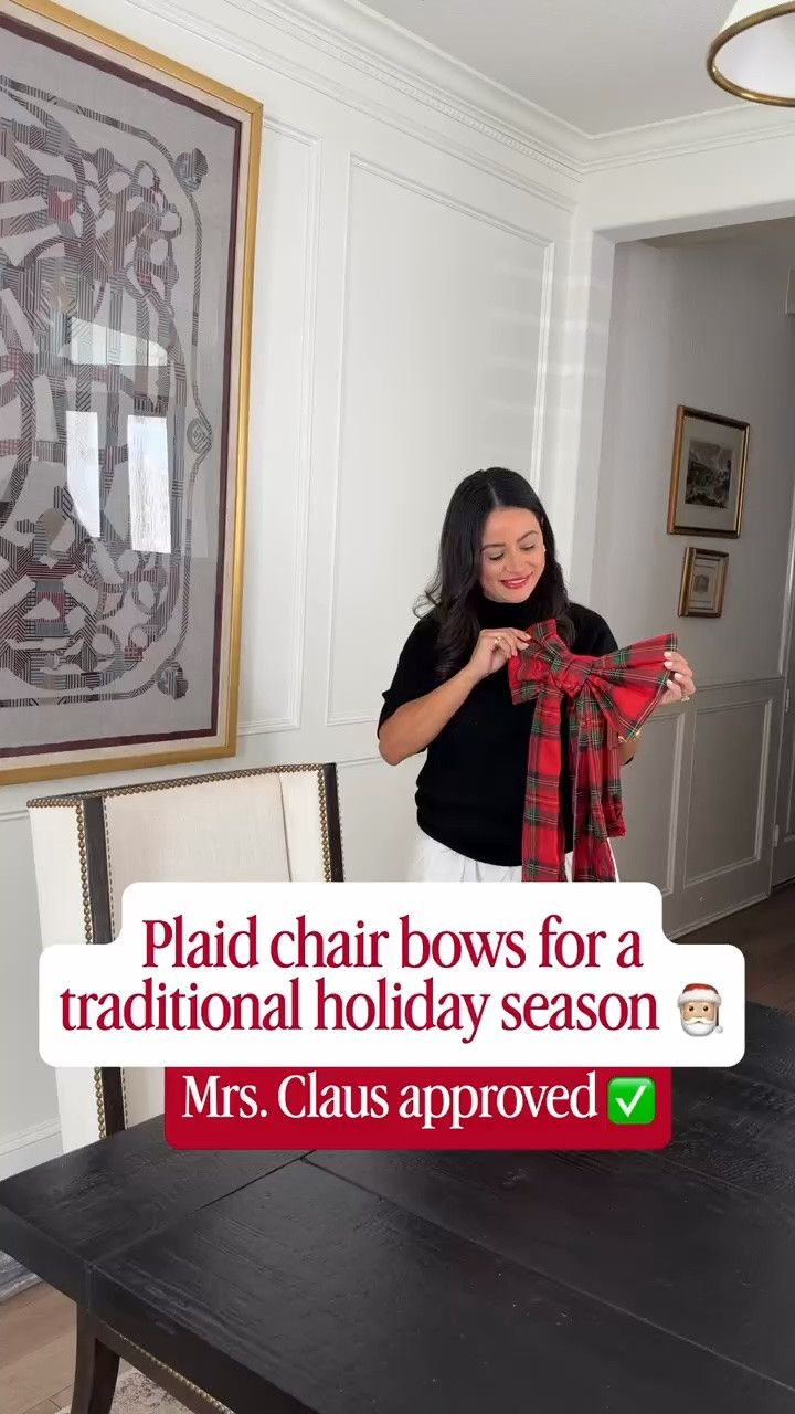❤️🎄 The easiest way to make your home feel festive for the holidays! These plaid chair bows add the prettiest traditional Christmas touch to your dining room. So simple, classic, and Mrs. Claus approved! ❤️✨

Shop this holiday decorating idea on my LTK! 🛍️

Follow @miriamobrien on Instagram + TikTok for more home decor, styling inspiration, and everyday finds! 🤎

#LTKHome #LTKHoliday #LTKSeasonal #ChristmasDecor #HolidayDecor #ChristmasHome #TraditionalChristmas #PlaidDecor #ChristmasInspiration #DiningRoomDecor #HolidayHosting #ChristmasDecorating #FestiveHome #HomeDecorIdeas #CozyChristmas #RedAndGreenDecor #ChristmasStyle #HolidayInspiration #AmazonHomeFinds #LTKFinds
