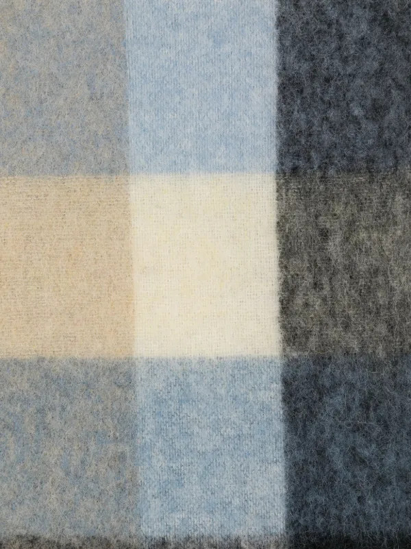 checked mohair-blend scarf | Farfetch Global