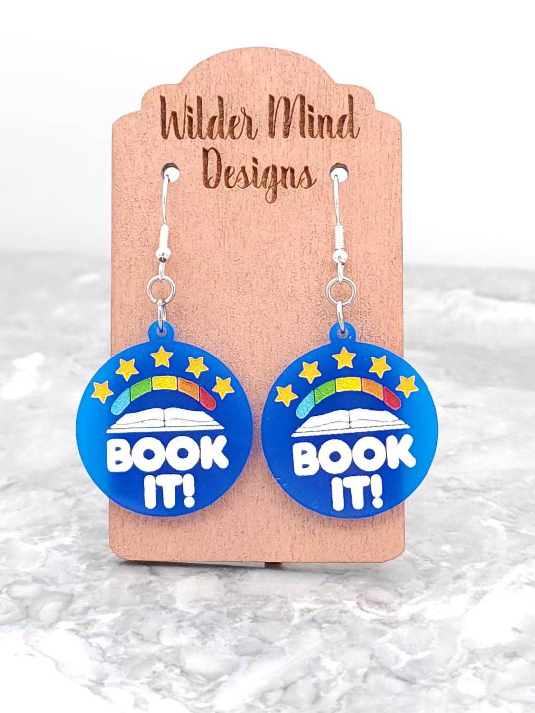 Book It Earrings, Book Earrings, Librarian Gift, Book Lover, Teacher Gift, Teacher Earrings, Uniq... | Etsy (US)