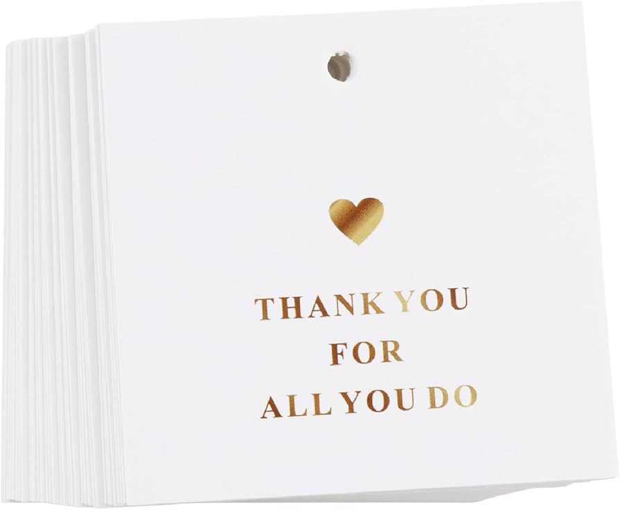 105Pcs Thank You Gift Tags, 2.5Inch “Thank You for All You Do” Hangtags for Gifts & Favors (S... | Amazon (US)