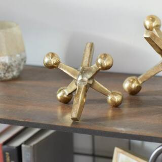 Gold Aluminum Jack Sculpture (Set of 2) | The Home Depot