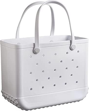 Beach Bag Rubber Tote Bag - Waterproof Sandproof Tote Bags Travel Handbag for Sports Beach Market... | Amazon (US)