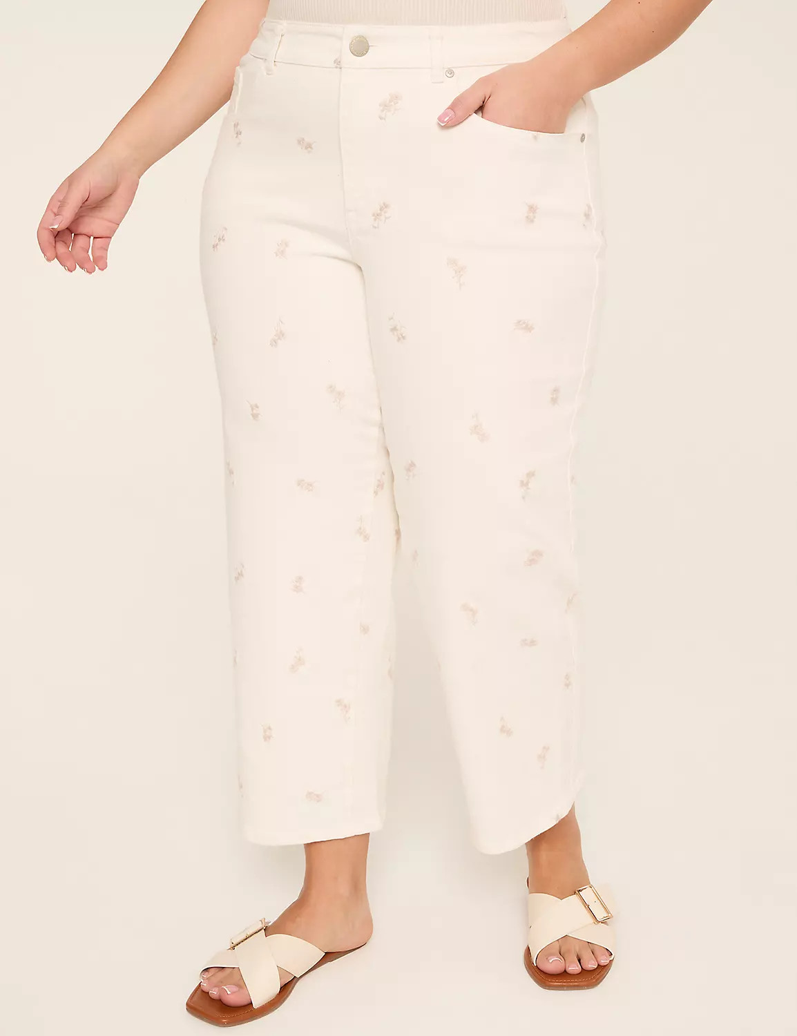 High-Rise Ankle Embroidered Jean | Lane Bryant (US)