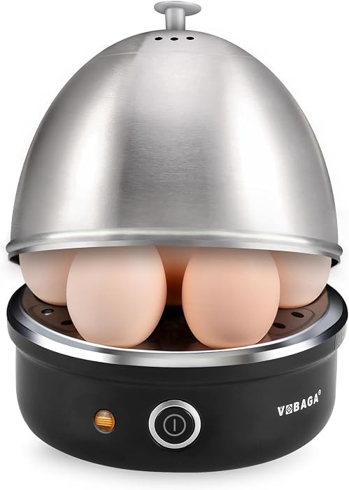 VOBAGA Electric Egg Cooker, Rapid Egg Boiler with Auto Shut Off for Soft, Medium, Hard Boiled, Po... | Amazon (US)