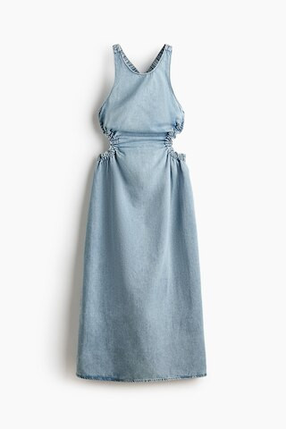 H & M - Open-Back Maxi Dress - Light Denim Blue | H&M (US + CA)