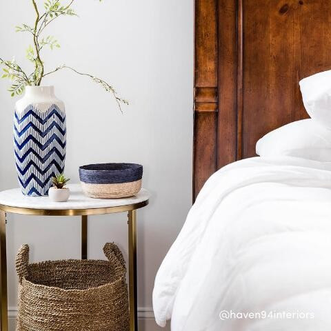 Round White Marble Milan Accent Table | World Market