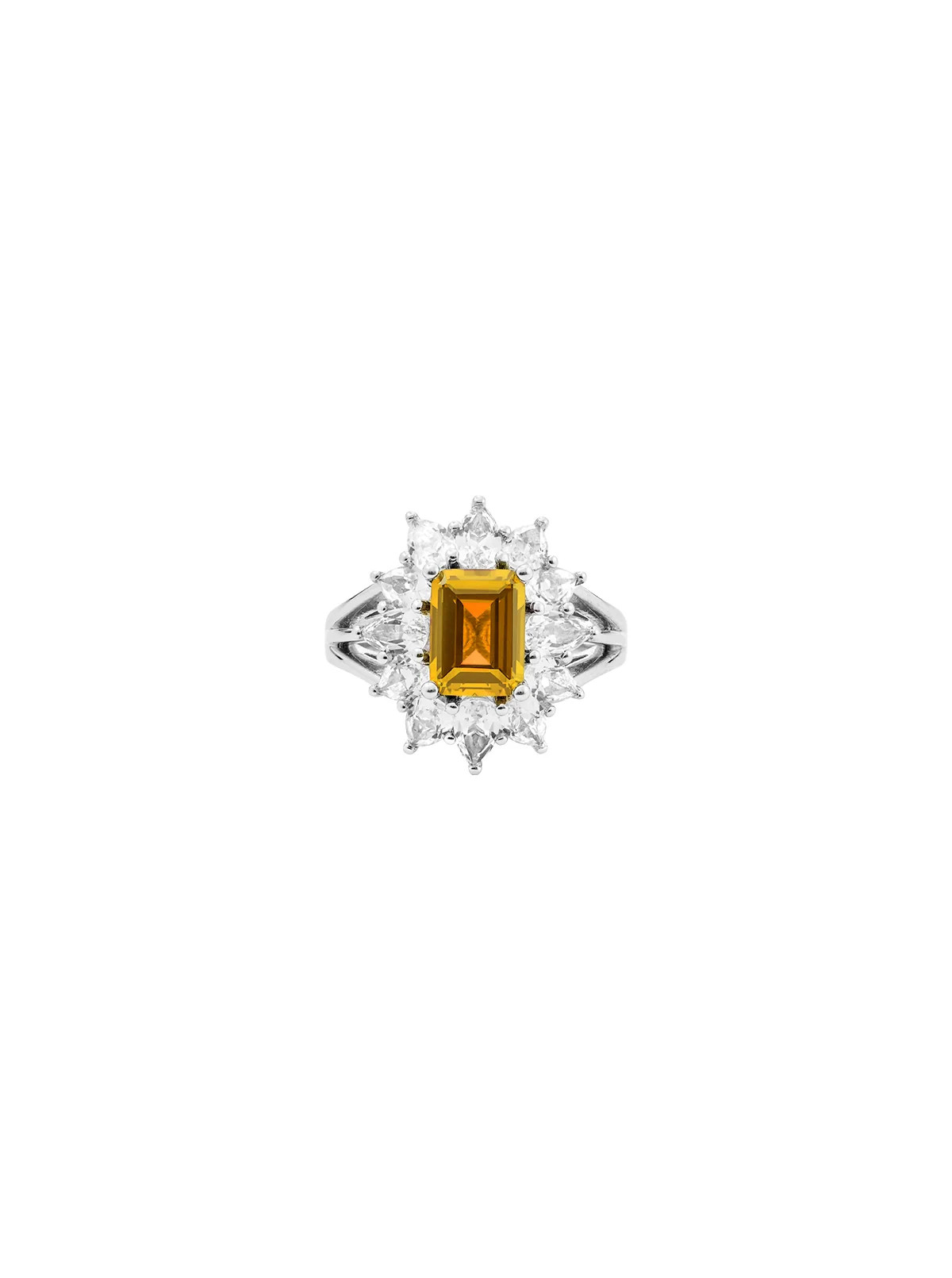 BENSON, LAB YELLOW SAPPHIRE PINKY RING, SILVER | Dorsey