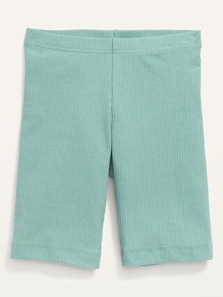 Rib-Knit Long Bike Shorts for Girls | Old Navy (US)