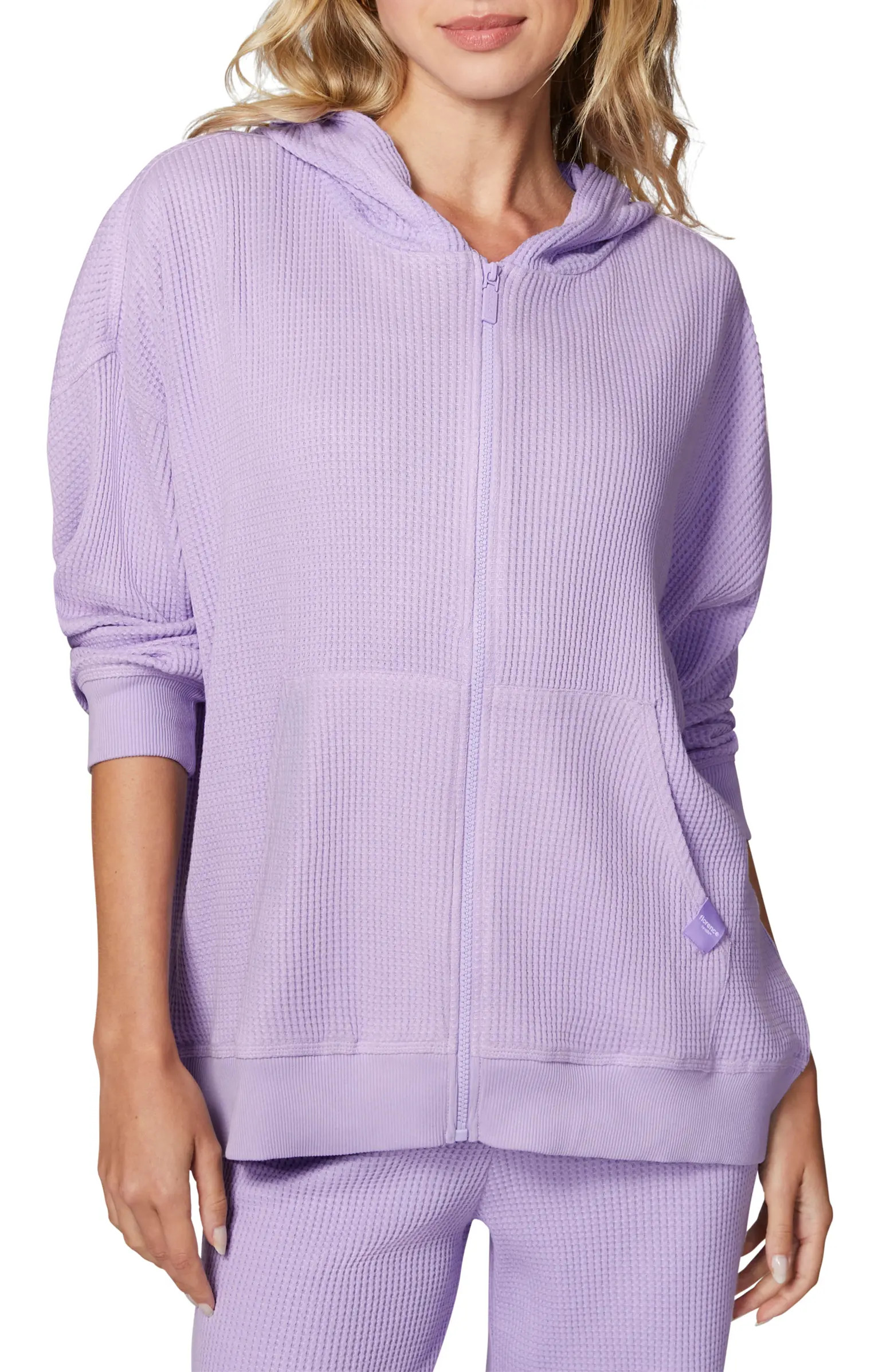 Oversize Thermal Zip Hoodie | Nordstrom