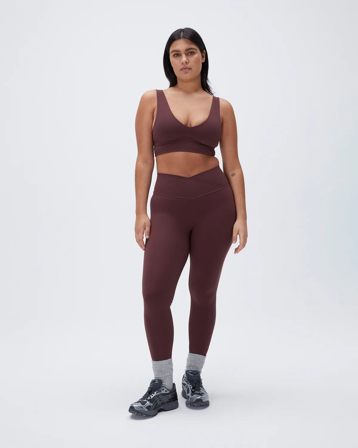 Ultimate Wrap Over Leggings - Burgundy | Adanola UK