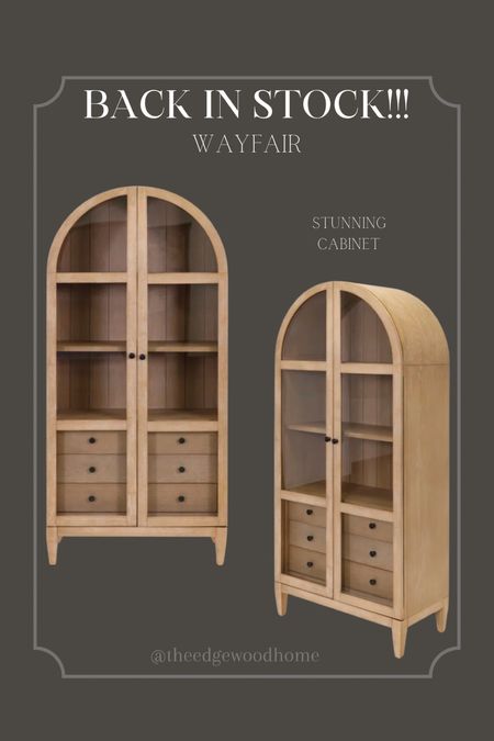 Beautiful arched cabinet! Back in stock! 

#LTKsalealert #LTKhome