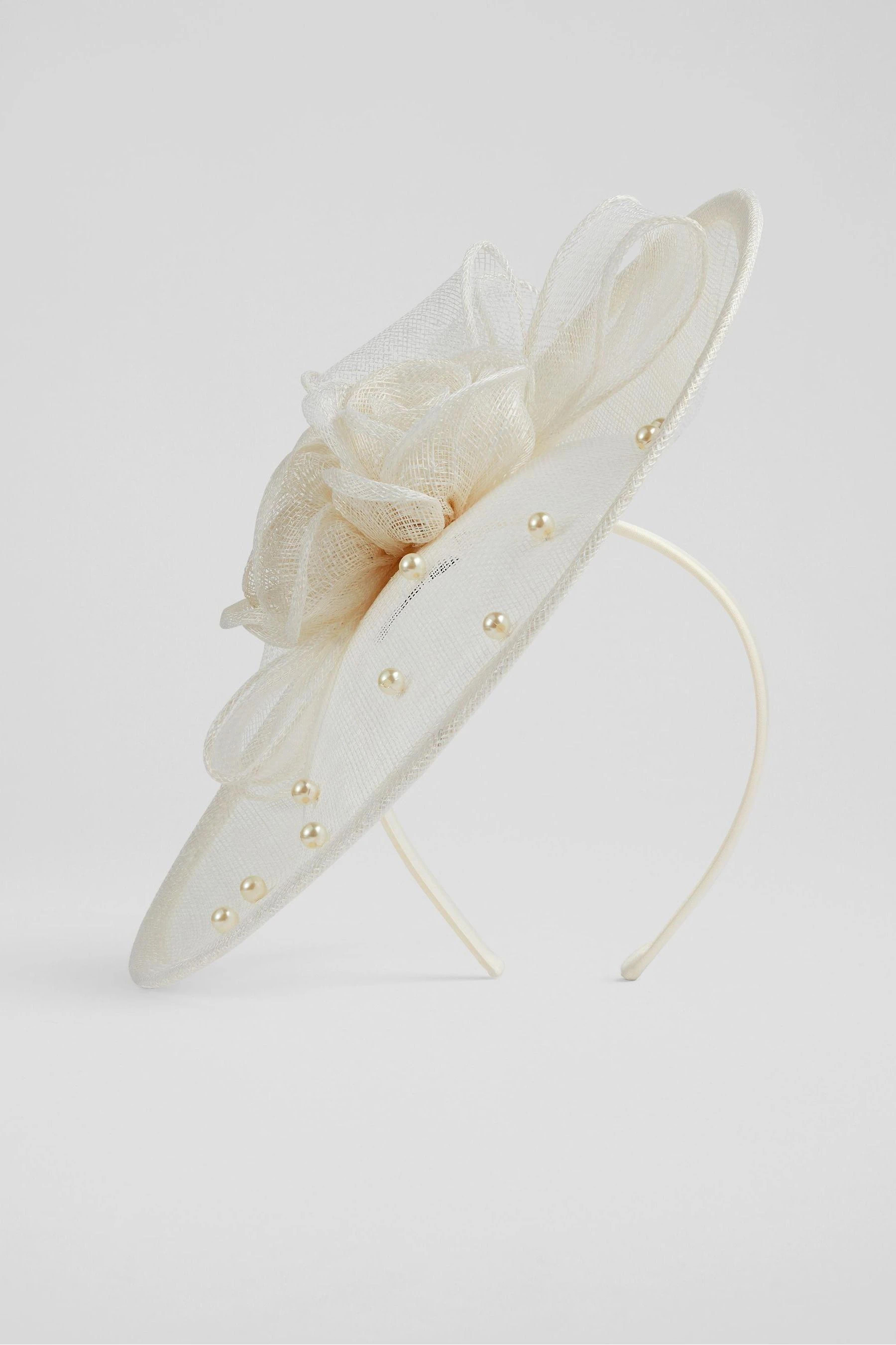 LK Bennett Mesh Fascinator Hut mit Perlendetail Ayla mit breiter KrempeEinheitsgröße | Next EU