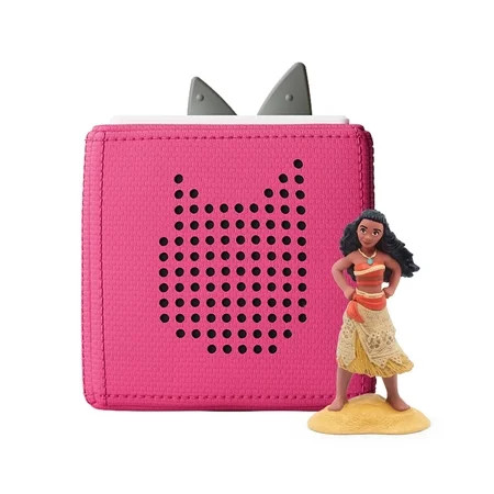 tonies Disney Toniebox 1 Screen-Free Audio Player Starter Set for Kids with Moana, Age Group 3+, Pink | Walmart (US)