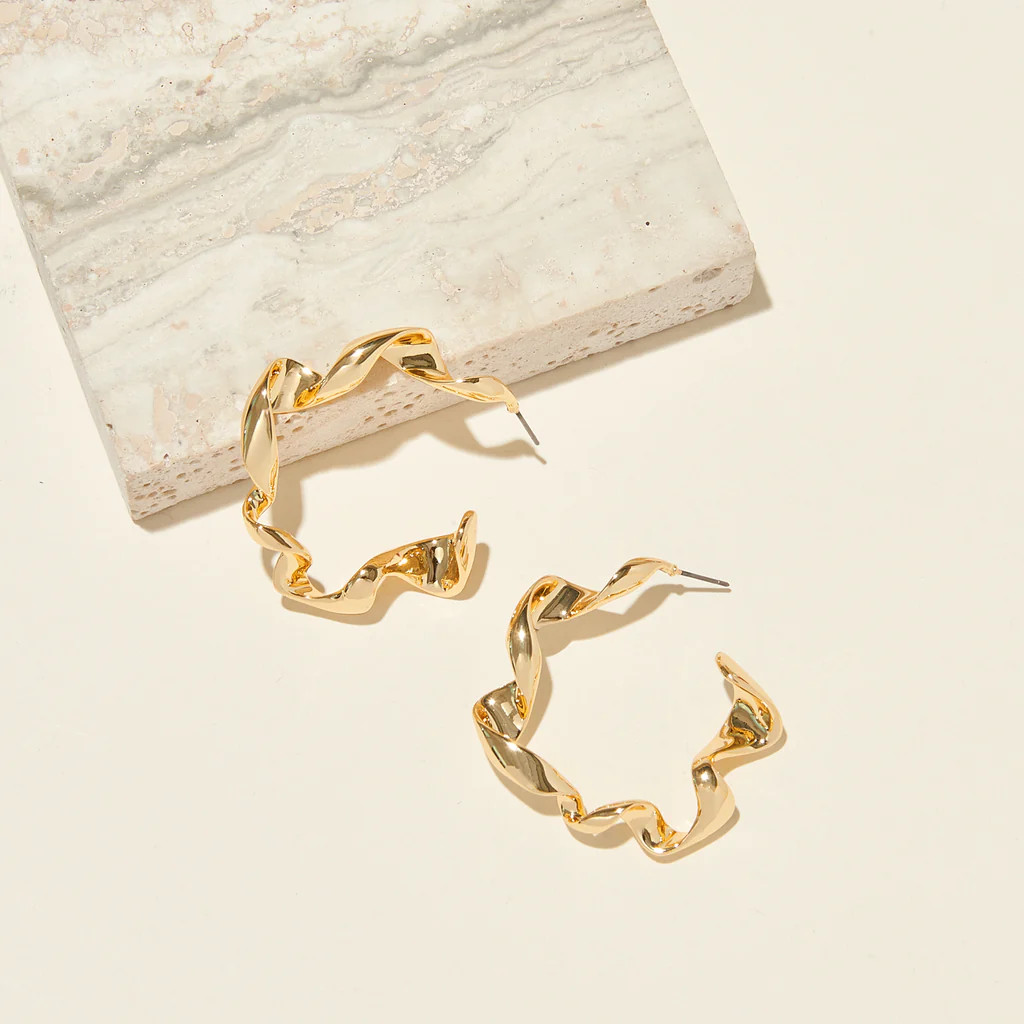 Bibi Hoop Earrings Gold | Mignonne Gavigan