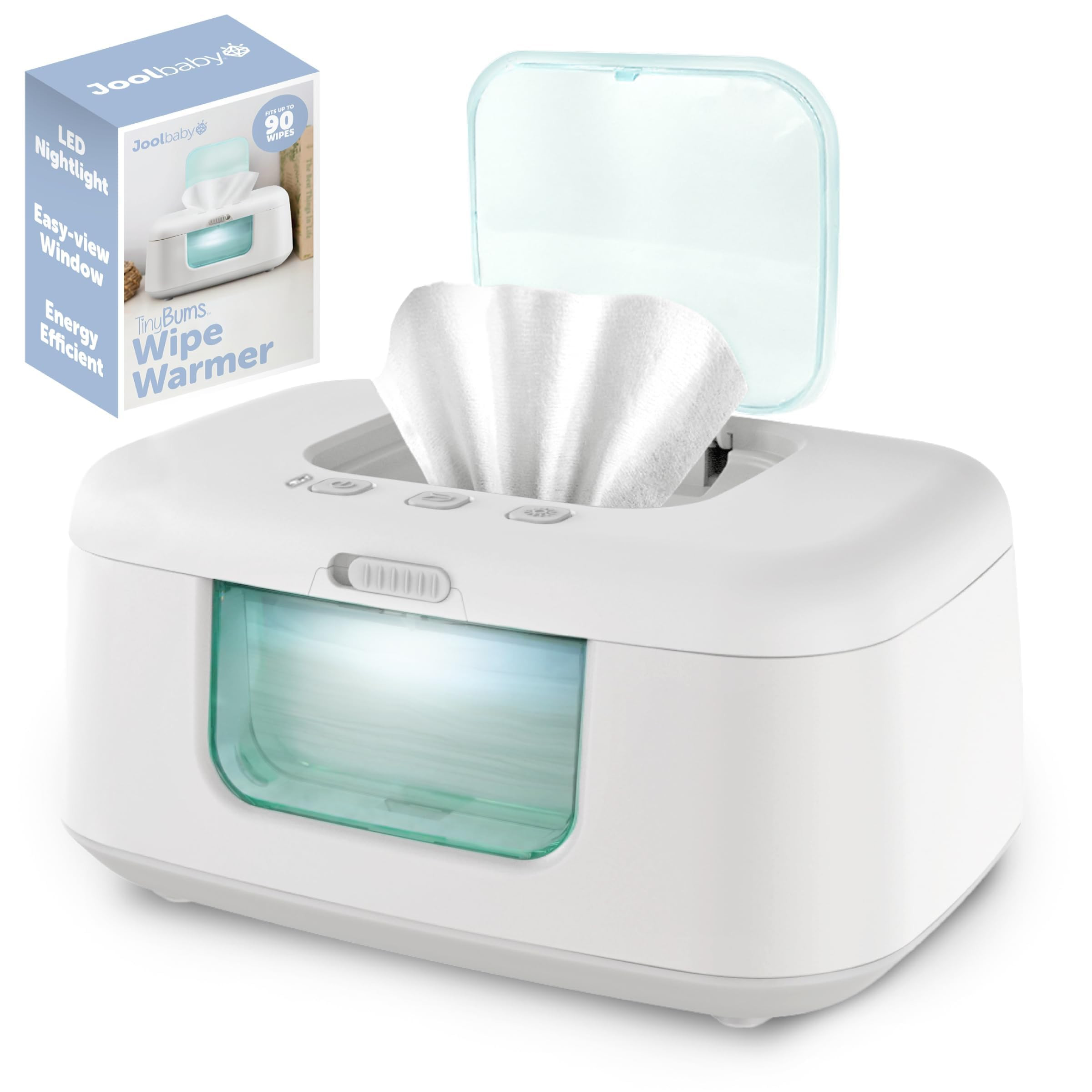 TinyBums Baby Wipe Warmer & Dispenser with LED Changing Light & On/Off Switch - Jool Baby | Amazon (US)