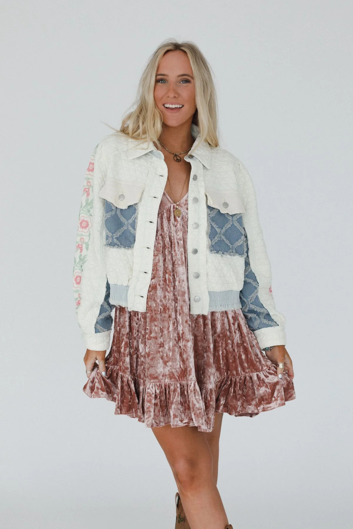 On The Vine Quilted Jacket - Ivory | Three Bird Nest