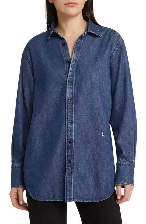 rag & bone Diana Featherweight Denim Shirt in Randie at Nordstrom, Size Small | Nordstrom