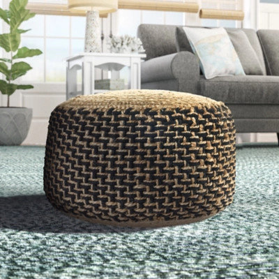 Spruce Geometric Pouf, Tan | Ashley Homestore