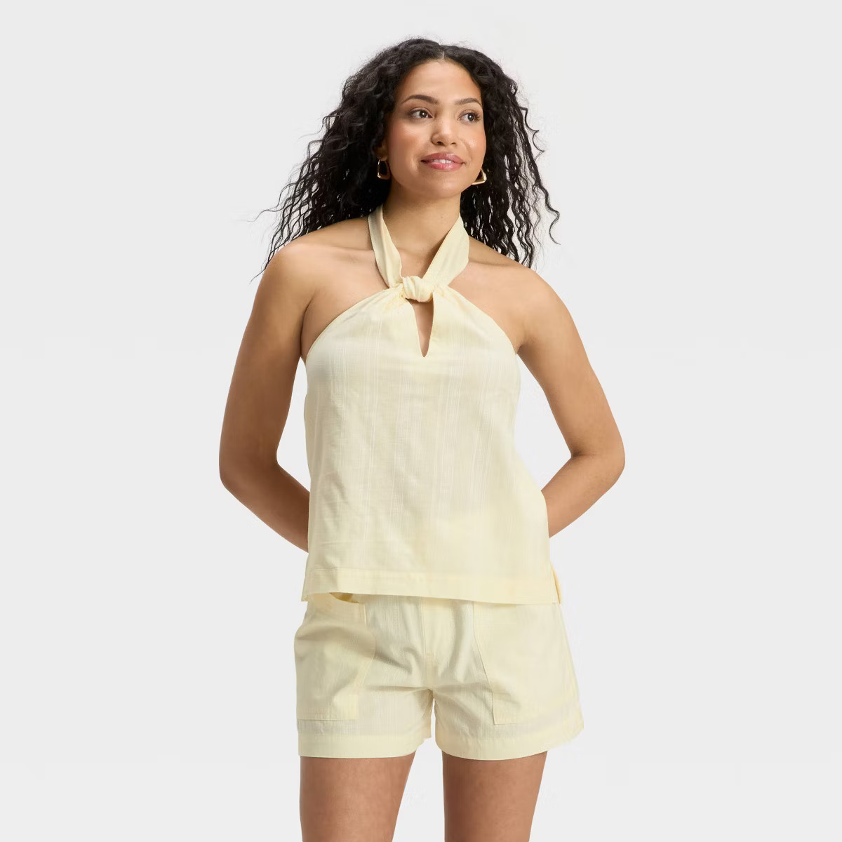 Women's Knotted Halter Top - Universal Thread™ | Target