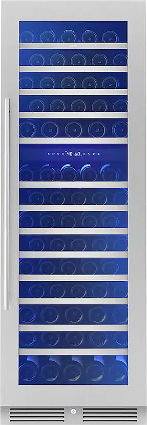 Zephyr - Presrv 24 in. 132-Bottle Built-In/Freestanding Dual Zone Full Size Wine Cooler with Full... | Best Buy U.S.