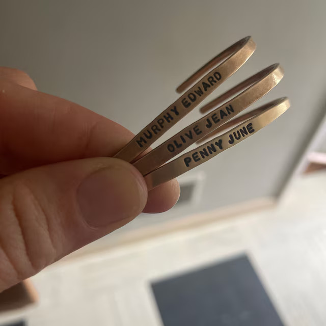 Personalized Brass Cuffs or Sterling Silver Cuffs Hand Stamped - Etsy | Etsy (US)