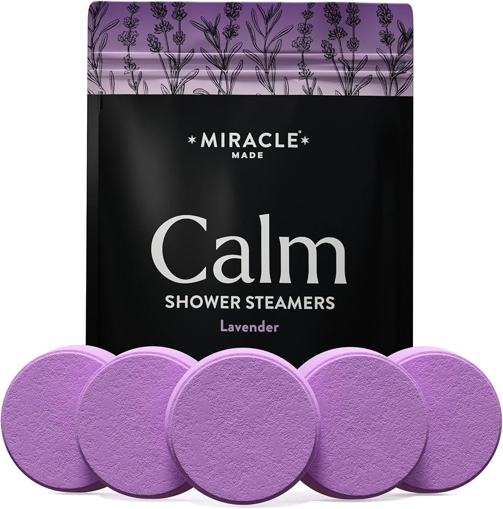 Miracle Made® Lavender Aromatherapy Gift Shower Steamers - 15 Tablets, Essential Oil Relaxation, Nasal Congestion Relief, Daily Self-Care Shower Bombs | Amazon (US)