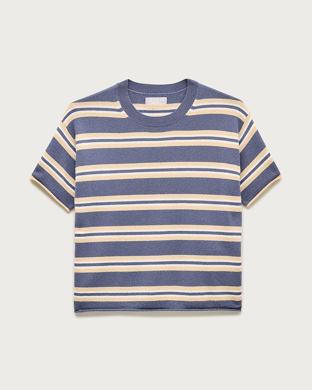 Cashmere relaxed T-shirt in stripe | J. Crew US