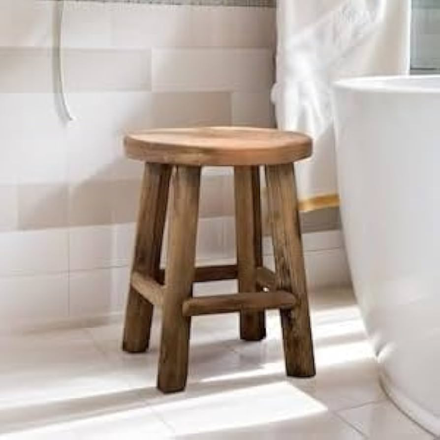 Rustic Stools - Handcrafted Vintage Wooden Stool for Farmhouse Decor, Rustic Primitive Design, Pe... | Amazon (US)